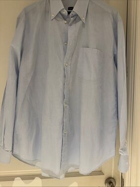 Men's Light Blue Button-Down Dress Shirt